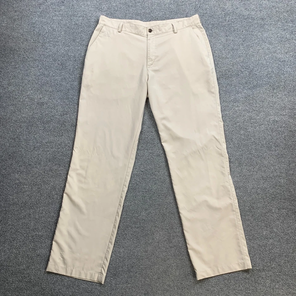 Pantalones Adidas Hombre 36 Sand Climalite Ligeros Rendimiento Atlético Golf Foto 2 de 4