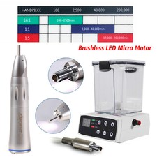 Brushless Dental LED Electric Micro Motor/1:1 Fiber Optic Straight Nose Cone