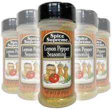 Spice Supreme LEMON PEPPER SEASONING Food Kitchen Cooking Herbs Spices 2oz 6Pack