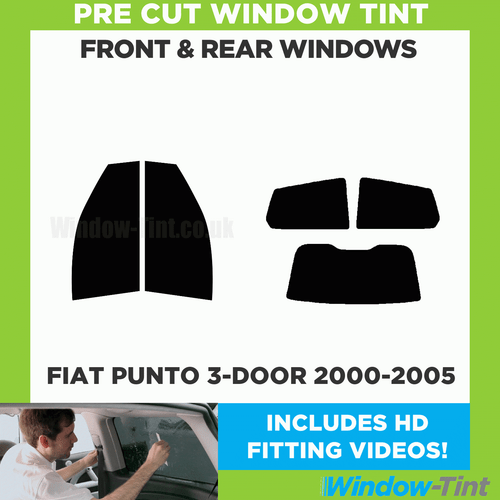 For Fiat Punto 3-door Hatchback 2000-05 Full Pre Cut Window Tint Kit Car Film - Picture 2 of 10