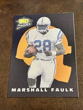 1995 Classic Images Limited Silks Marshall Faulk #S2 HOF