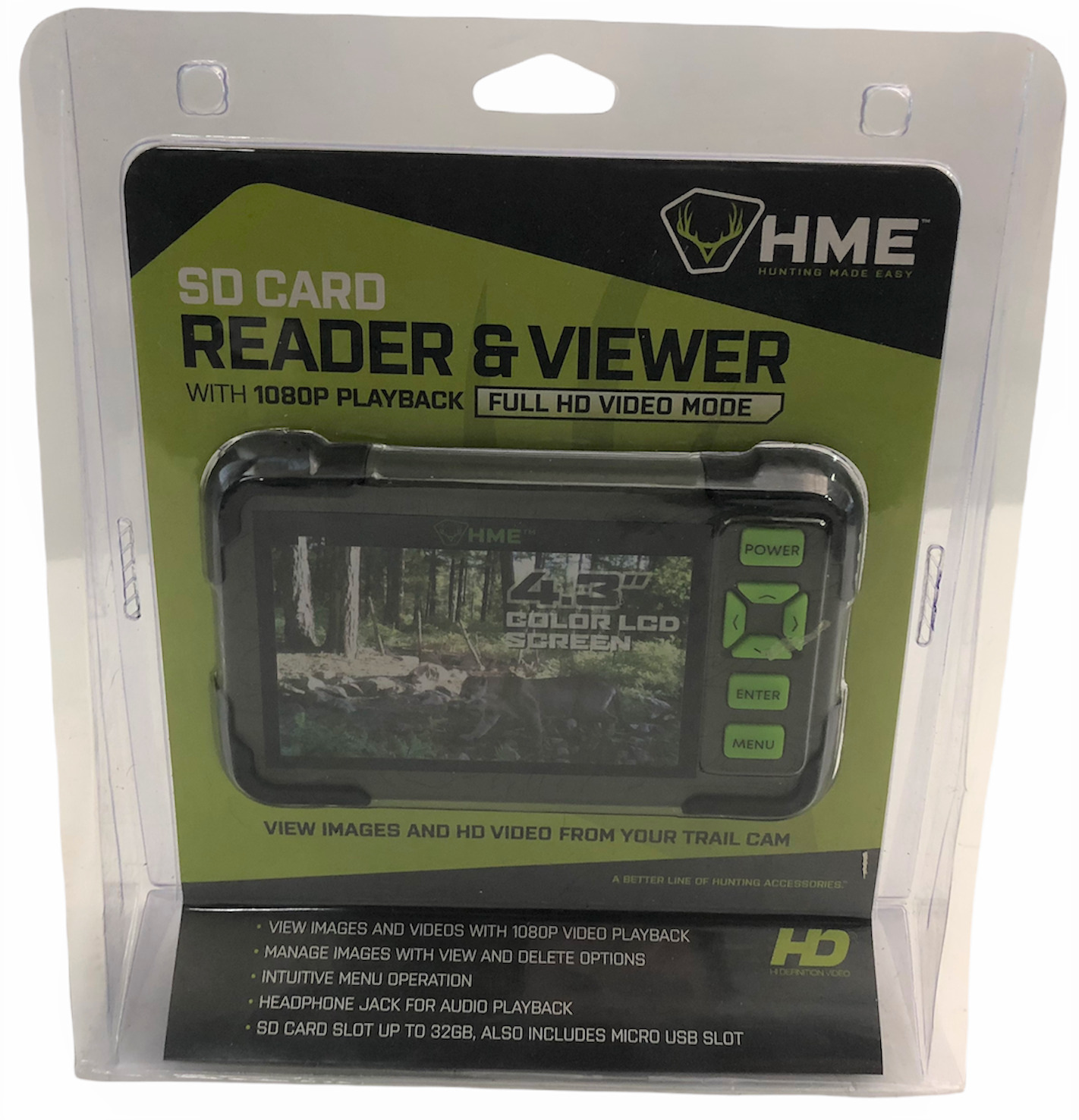 HME SD Card Reader & Viewer with 1080P Playback Full HD Video Mode - HME-CRV43HD