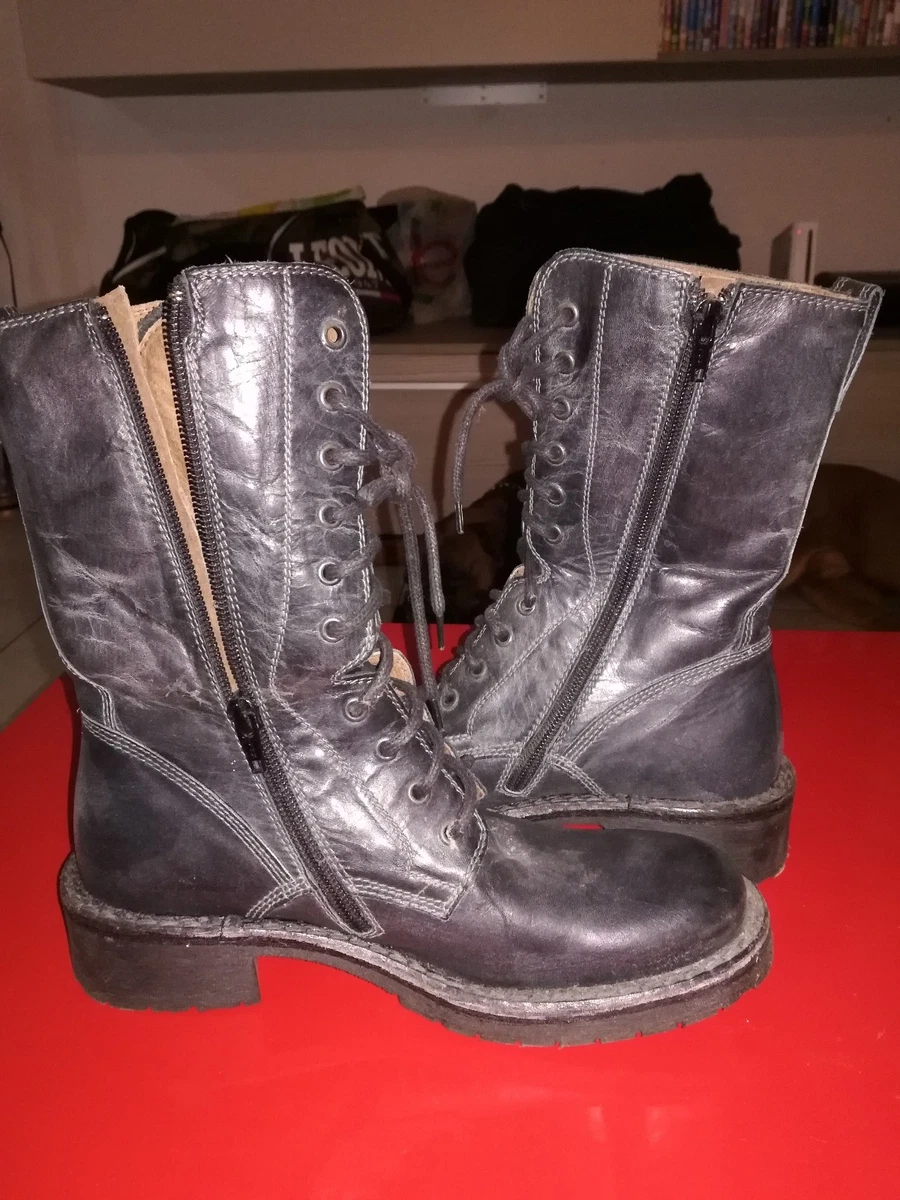 NEROGIARDINI Stivali Stivaletti Donna Ragazza n.35 Color nero pelle con cerniera