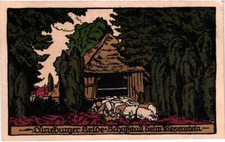 Lüneburger Heide Schafstall beim Riesenstein, ,ca 30x20cm