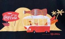 SHAG COCA COLA TOME 20km ENSENADA VW BUS LARGE T SHIRT BLACK SUPER RARE!