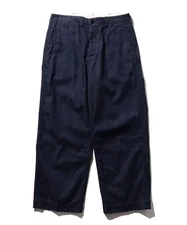 BEAMS PLUS 8oz denim military Wide trousers Zimbabwean Cotton Vintage atmosphere