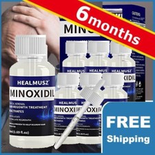 HEALMUS Minoxidil 5 Extra Strength Men Hair Regrowth Solution 6 Month Supply US