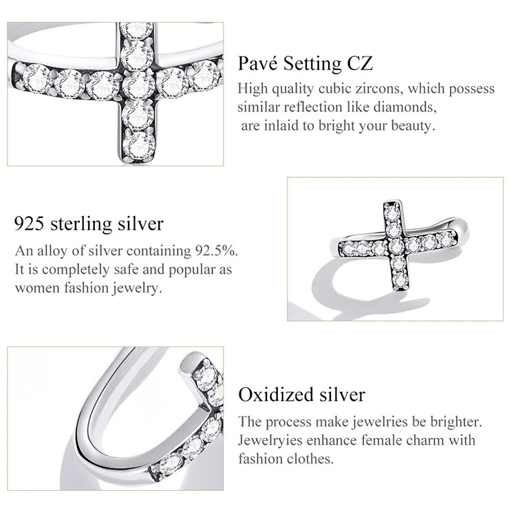 Brincos de berloque de prata esterlina 925 Wostu CZ Ear Cuff joias de festa presente feminino - Imagem 3 de 4