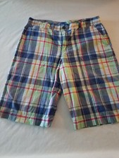 Ralph Lauren Polo Boys Kids Plaid Multicolored Checkered Shorts Sz 20 EUC