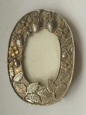 Vintage Sterlin Silver Scene Wales Verse  Plated decorativ Picture Frame 2.5×2" 