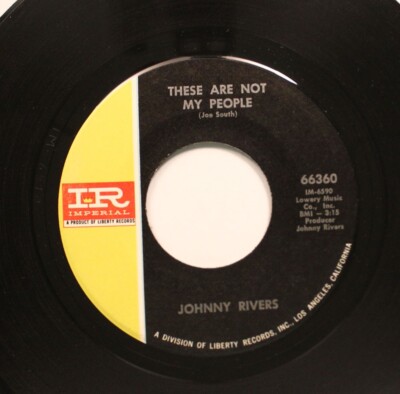 Rock 45 Johnny Rivers - These Are Not My People / Going Back To Big Sur On Imper