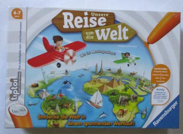 Ravensburger 00070 Tiptoi® Lernspiel Unsere Reise Um Die Welt Neu Ovp-image