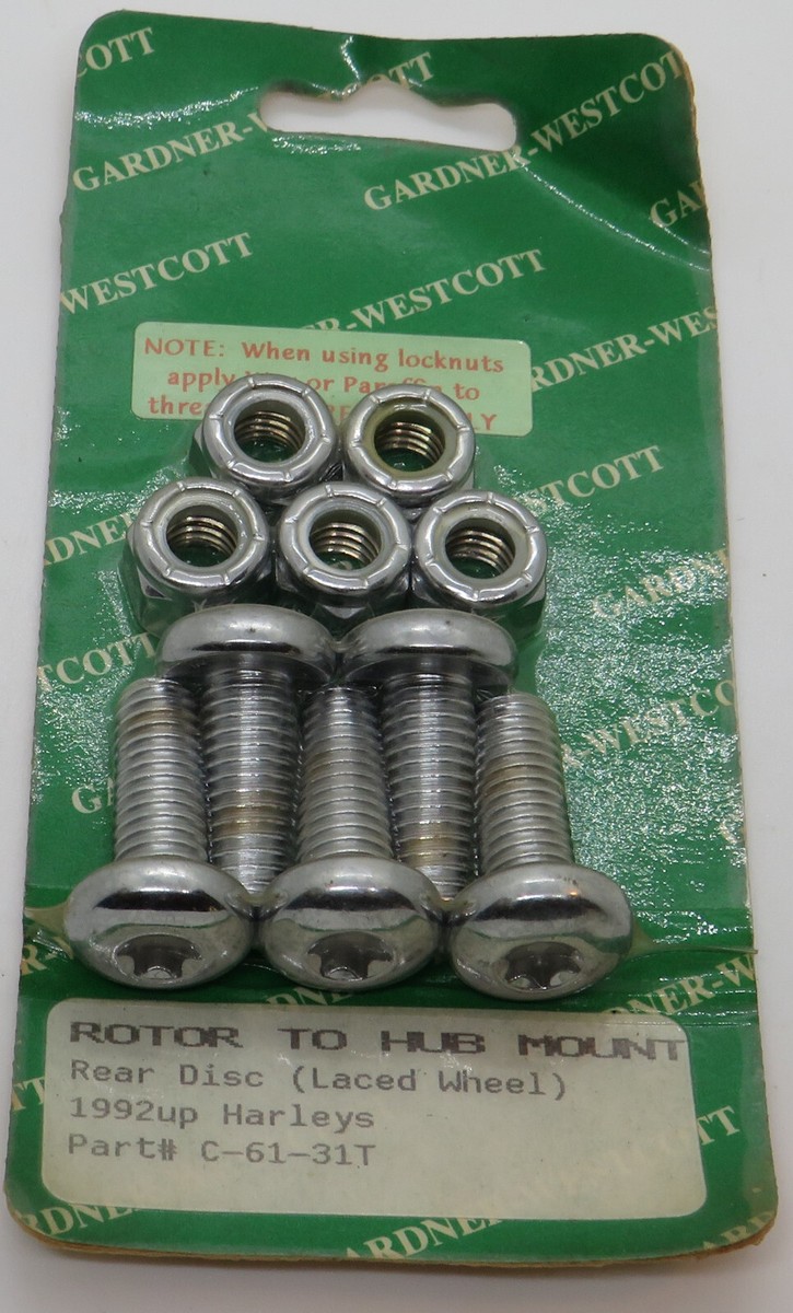 C-61-31T Gardner-Westcott Rear Rotor Torx Screw Set (5) for Harley
