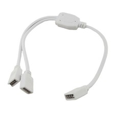 10x 4Pin 1 To 2 Female Flexible LED Connector Cable Splitter RGB 3528 5050 Strip