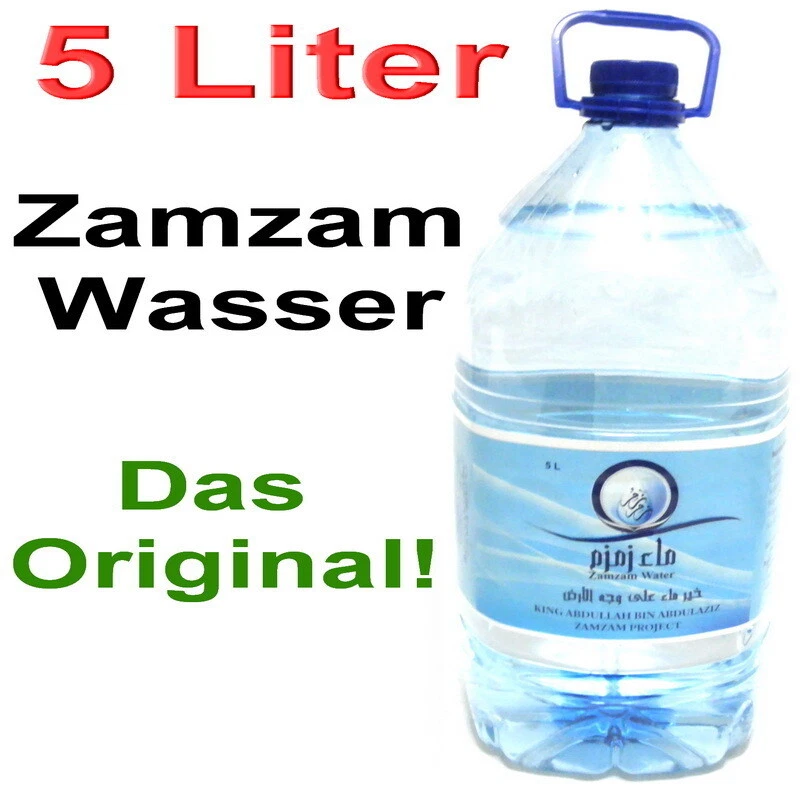  5 Liter Zamzam Wasser aus Mekka Brunnen Kaaba 100% Original Zam Zam Allah Islam