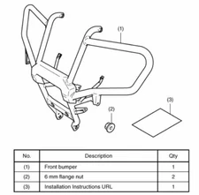 2020-2021 Genuine Honda Rancher 4X4 DCT IRS EPS ES Front Bumper 08P70-HR3-WA0