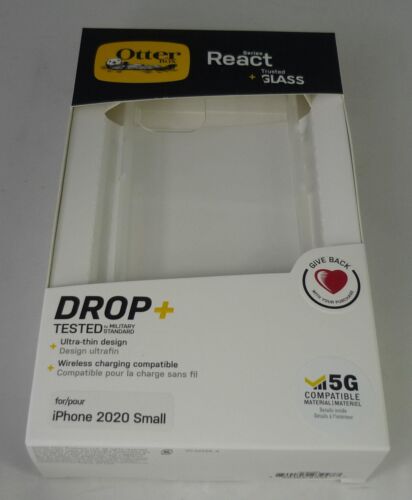 Otterbox React Clear Case & Glass Screen Protector - Apple iPhone 12 Mini - New - Picture 1 of 2