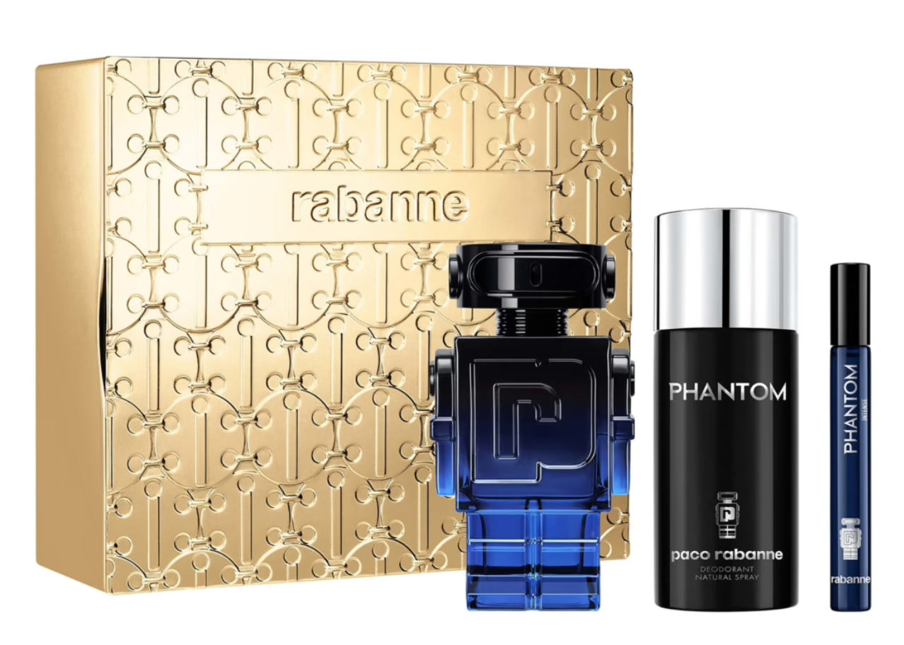 PACO RABANNE PHANTOM INTENSE 100ML EDP INTENSE SPRAY & EDP 10ML &DEODORANT 150ML