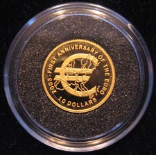 MDS NAURU 10 DOLLARS 2003 PP / PROOF "EURO", GOLD