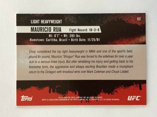TOPPS UFC ROUND 2 2009 BASE CARD - STARS RC ROOKIES - COMPLETE YOUR SET - Picture 153 of 289