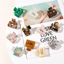 Acrylic Marble Hair Claws Acetate Hair Clip Hairpins for Women Hair Crab Cl= ✔