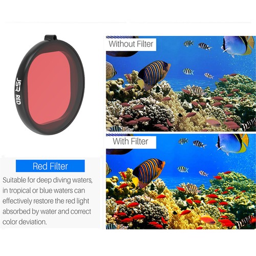 Magenta Yellow Red Lens Filter Kit for Original GoPro Hero 8 Underwater Case - Picture 5 of 6