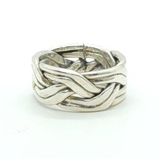 Sterling Silver Braided Band Size: 6.5
