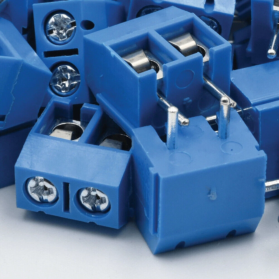 Blue 60pcs KF301-2P/3P PCB Mount Screw Terminal Block Connector 2/3Pin 5mm Pitch - Image 3 of 4