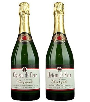 Chateau De Fleur Non Alcoholic Sparkling Wine Pack of 2 750ml Bottles