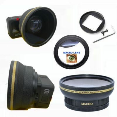 HD 16K FISHEYE LENS + HD 16K MACRO LENS FOR GOPRO HERO9 BLACK HERO 9 