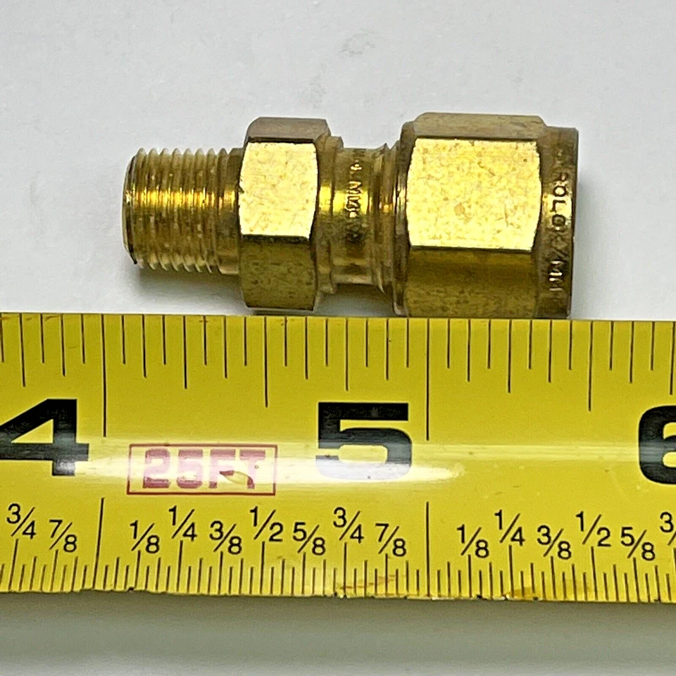 HOKE COMPRESSION CONNECTOR GYROLOK FEMALE 5/16 X 1/8" MALE NPT BRASS HR - Image 3 of 3