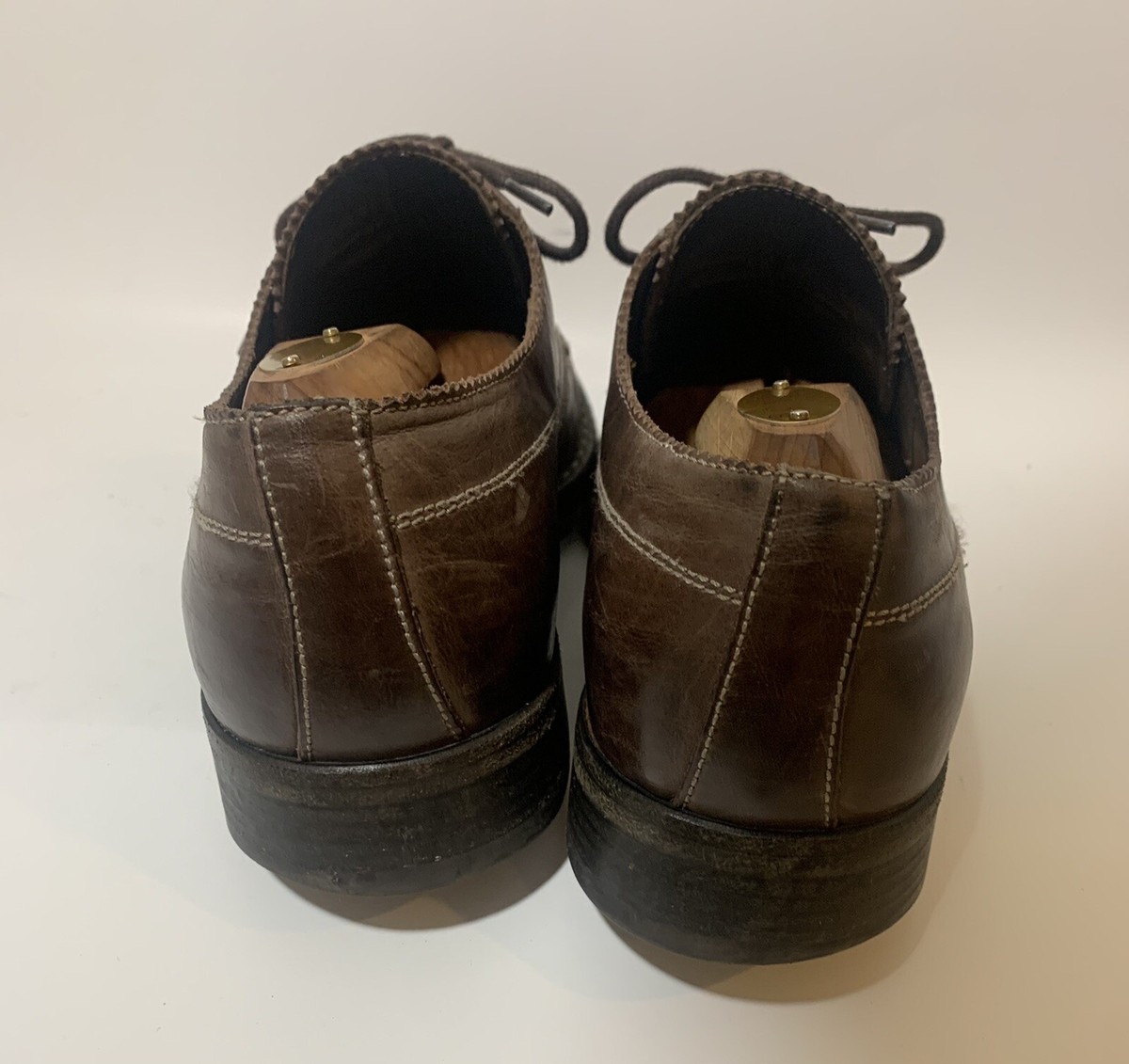 ALDO BRUE Penny Loafers Brown Perforated Italian Nabuk Leather Shoes ALDO BRUE main image 4