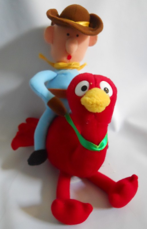 RARE Rudolph Island Misfit Toy COWBOY Riding OSTRICH Stuffins Plush Ornament CVS