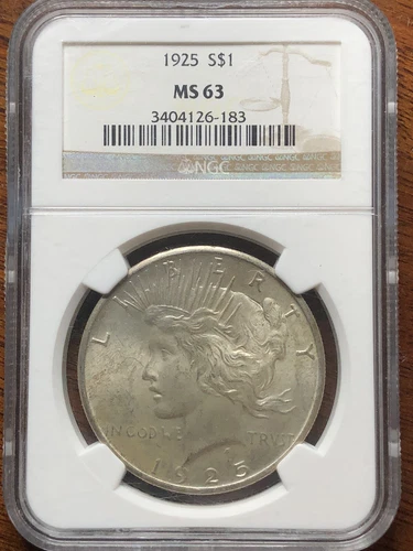 1925 Peace Silver Dollar NGC MS-63