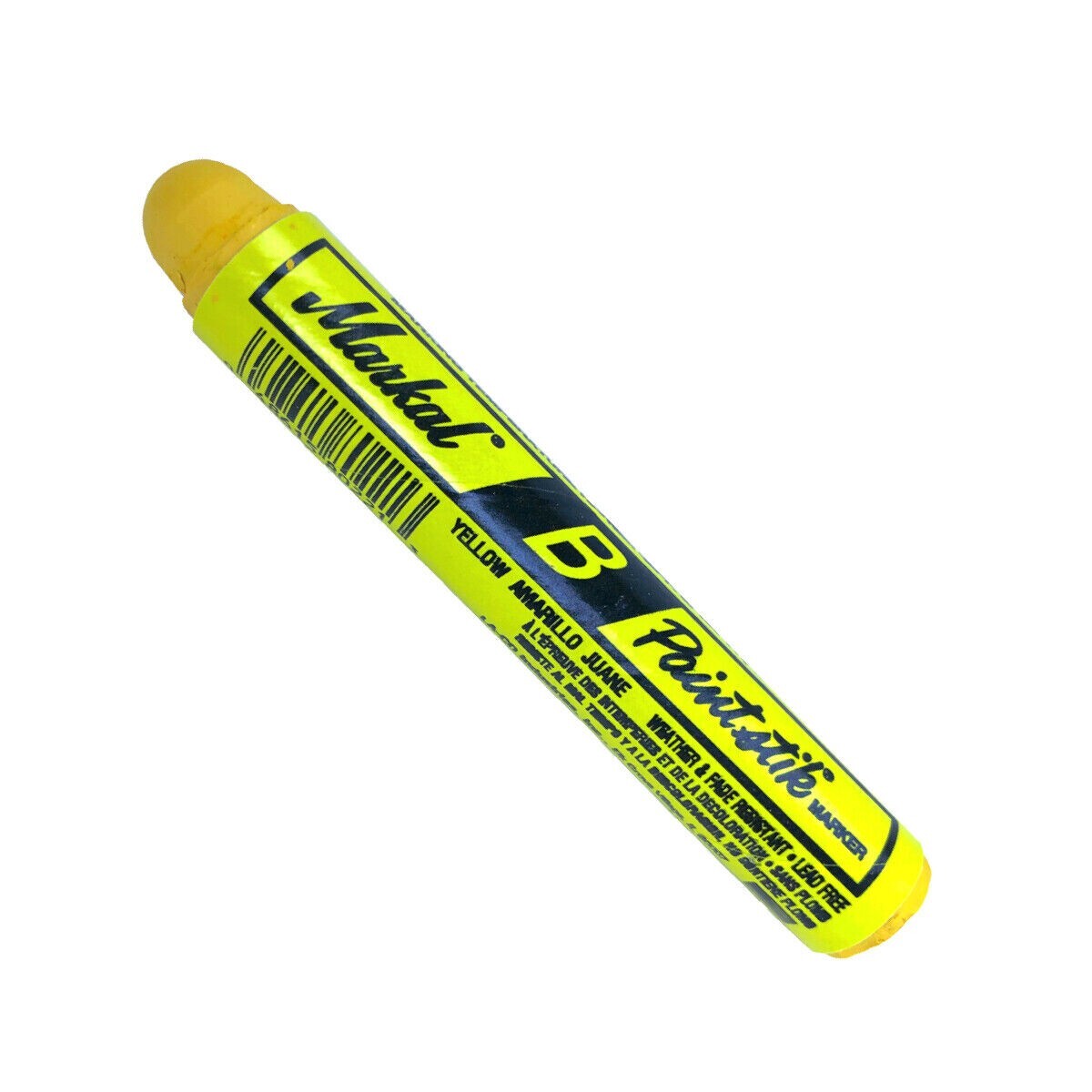 Box of 12 Markal B Yellow Tire Chalk Paint Sticks Crayon Surface Marker Graffiti
