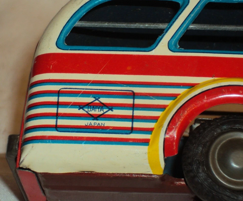 Autobús avenue vintage de hojalata de fricción Daiya de Japón 1970 Foto 3 de 4