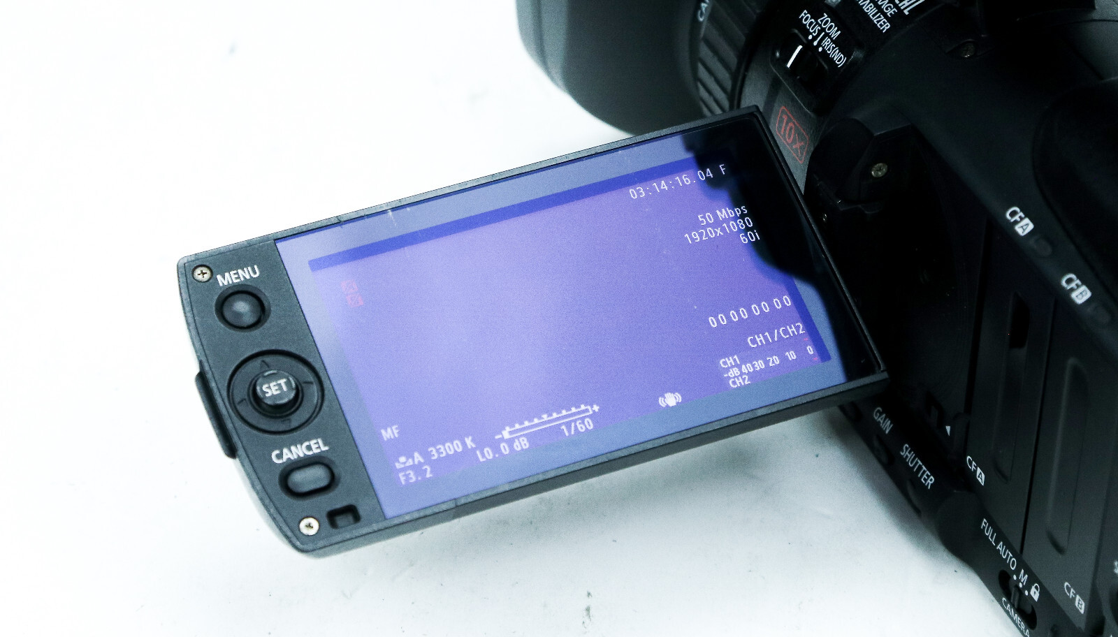 Canon XF105 HD Camcorder w/ 2 Batteries & Remote - EXC!