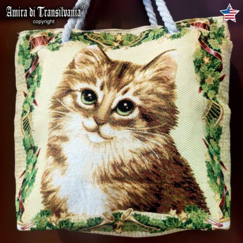 vintage iconic bag shoulder handle handbag cat animal logo fashion big brand bid - Picture 1 of 24