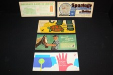 Konvolut Bank/Versicherung - 5x Pappschilder Eisenbahnwerbung - DDR 1950/1970