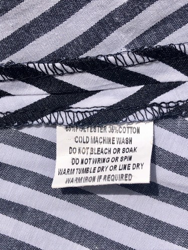 Black Friday Black and White Stripe Wrap Dress Size 10 - Picture 10 of 11