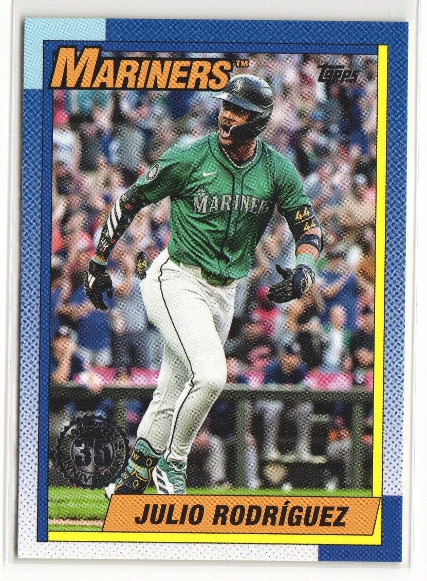 2025 Topps Series 1 #T90-42 JULIO RODRIGUEZ 1990 35th 2025 Topps Series 1 #T90-42 JULIO RODRIGUEZ 1990 35th