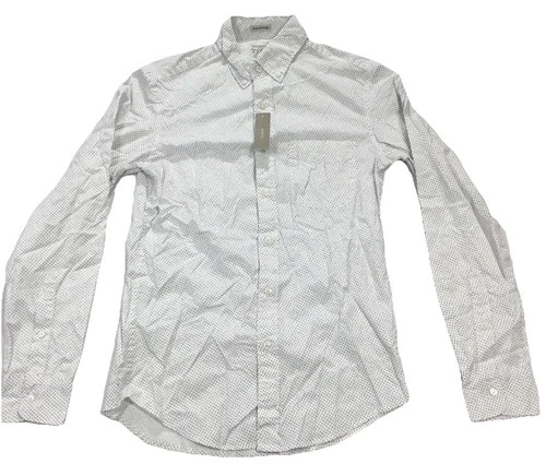 J.Crew Men XS Slim Untucked Fit Stretch Oxford Button Down Shirt White