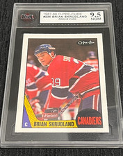 1987-88 O-PEE-CHEE BRIAN SKRUDLAND ROOKIE #235 GRADED KSA 9.5 NGM  NHL HOCKEY