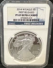 2014-W SILVER EAGLE NGC PF69 ULTRA CAMEO 1 OZ AMERICAN EAGLE First Releases