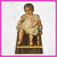 Mellin's Food Baby Vintage Advertising Die-Cut 12" Cardstock Display Boston USA