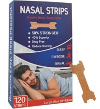 Nasal Strips - 120 Count Nasal Strips for Snoring, Extra Strength Tan Nasal B...