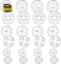 150 Pcs Clear Snaps for Sewing, 7/10/15Mm Clear Plastic Buttons for Shirt round 