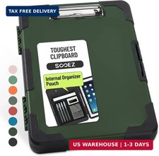 Sooez Toughest Clipboard with Storage, Internal Pen Pouch Included, Letter/ A4 S