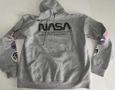 NASA Large Unisex Hoodie Sweatshirt Pullover GUC