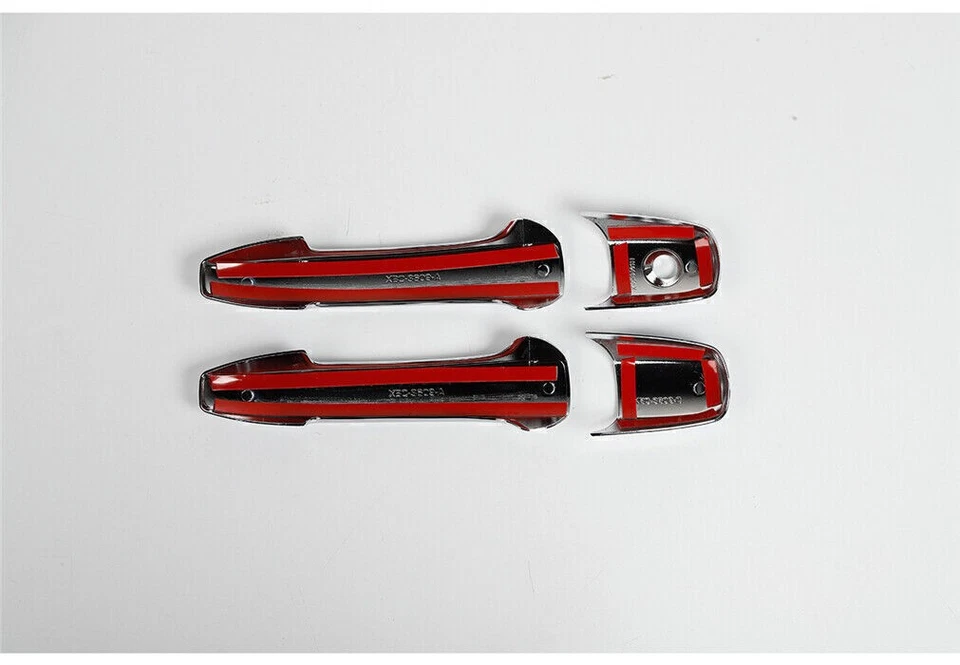 Cubierta de manija de puerta lateral exterior cromada ABS para Ford Mustang 2010-2014 4 piezas Foto 2 de 4